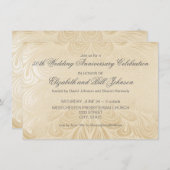 Elegant 50. Silberhochzeit Einladung (Vorne/Hinten)