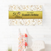 Elegant 50 und fabelhaft Gold Foil Confetti Banner (Insitu)