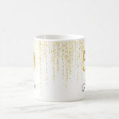 Elegant 50 und fabelhaft in Gold und Schwarz Kaffeetasse (Mittel)