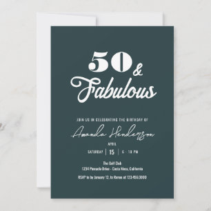 Elegant 50 und fabelhafte Frauen zum Geburtstag Einladung