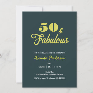 Elegant 50 und fabelhafte Frauen zum Geburtstag Einladung