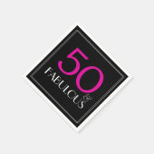 Elegant 50 und fabelhafte Geburtstagsparty Serviette (Ecke)
