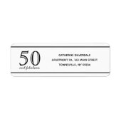 Elegant 50 und fabelhafte Typografie-Rücksendeadre (Vorne)
