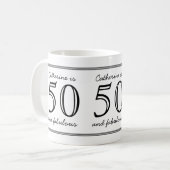 Elegant 50 und fabelhafter Individuelle Name Gebur Kaffeetasse (Vorderseite Links)