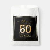Elegant 50 und fabelhaftes Gold Black Geschenktütchen (Vorderseite)