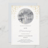 Elegant 50. WeddingbAnniversary Einladung (Vorne/Hinten)