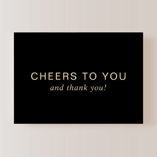 Elegant 50th Birthday Black Gold Dankeskarte