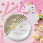 Elegant 50th Wedding Anniversary Pappteller (Party)