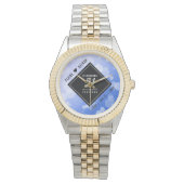 Elegant 51. Saphire Hochzeitstag Armbanduhr (Vorderseite)