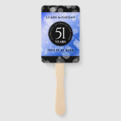 Elegant 51. Saphire Hochzeitstag Fächer (Rückseite)