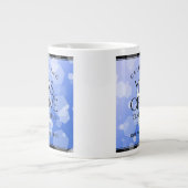 Elegant 51. Saphire Hochzeitstag Jumbo-Tasse (Vorderseite)