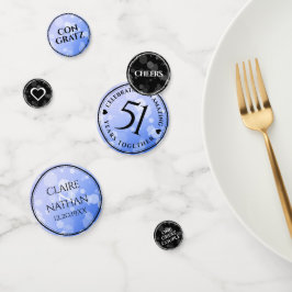 Elegant 51. Saphire Hochzeitstag Konfetti