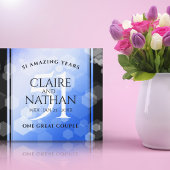 Elegant 51. Saphire Hochzeitstag Leinwanddruck