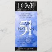 Elegant 51. Saphire Hochzeitstag Menükarte (Rückseite)