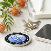 Elegant 51. Saphire Hochzeitstag Schlüsselanhänger (Seite)