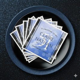 Elegant 51. Saphire Hochzeitstag Serviette