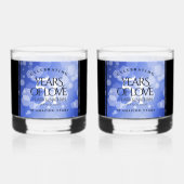 Elegant 51. Saphire Hochzeitstag Whiskyglas (Rückseite)