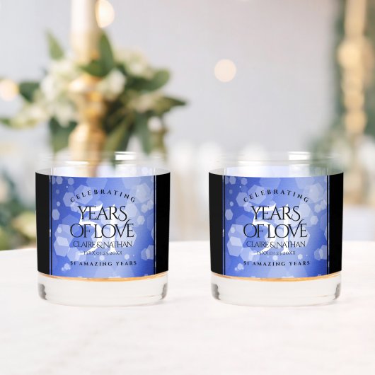 Elegant 51. Saphire Hochzeitstag Whiskyglas (Insitu (Hochzeit))