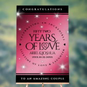 Elegant 52. Star Ruby Wedding Jubiläum Acrylschild (Neutral)