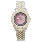 Elegant 52. Star Ruby Wedding Jubiläum Armbanduhr (Vorderseite)