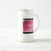 Elegant 52. Star Ruby Wedding Jubiläum Bierglas (VorderseiteRechts)