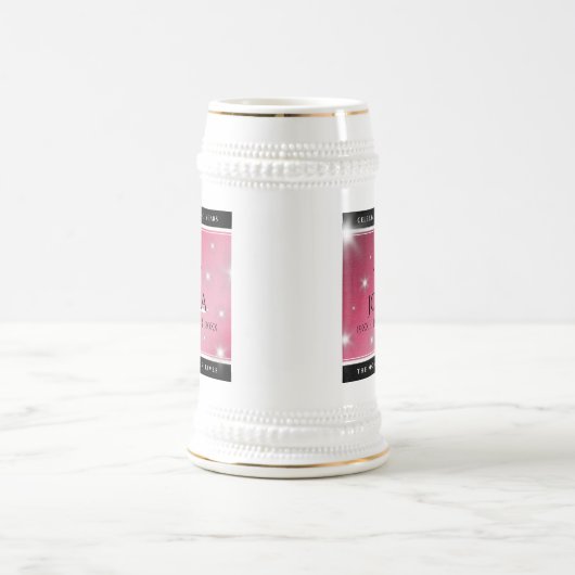 Elegant 52. Star Ruby Wedding Jubiläum Bierglas (Mittel)