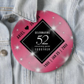 Elegant 52. Star Ruby Wedding Jubiläum Button (Beispiel)
