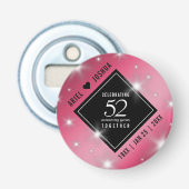 Elegant 52. Star Ruby Wedding Jubiläum Flaschenöffner (Vorderseite)