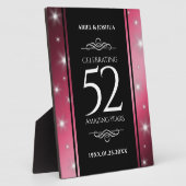 Elegant 52. Star Ruby Wedding Jubiläum Fotoplatte (Seite)