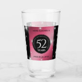 Elegant 52. Star Ruby Wedding Jubiläum Glas (Rückseite)