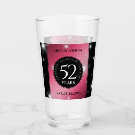 Elegant 52. Star Ruby Wedding Jubiläum Glas