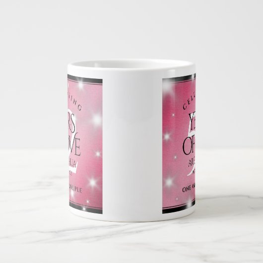 Elegant 52. Star Ruby Wedding Jubiläum Jumbo-Tasse (Vorderseite)