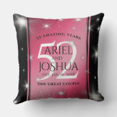 Elegant 52. Star Ruby Wedding Jubiläum Kissen (Rückseite)