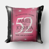 Elegant 52. Star Ruby Wedding Jubiläum Kissen (Vorderseite)