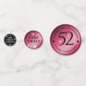 Elegant 52. Star Ruby Wedding Jubiläum Konfetti (Vorderseiten)