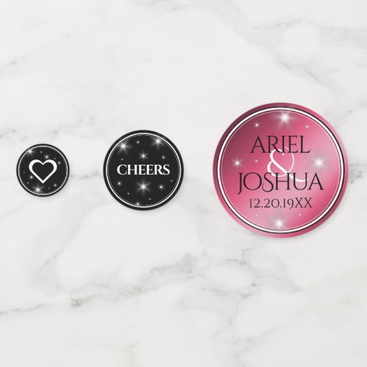 Elegant 52. Star Ruby Wedding Jubiläum Konfetti (Rückseiten)