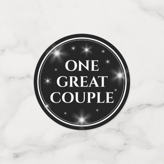 Elegant 52. Star Ruby Wedding Jubiläum Konfetti (Klein Vorderseite)