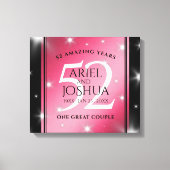 Elegant 52. Star Ruby Wedding Jubiläum Leinwanddruck (Vorderseite)