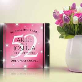 Elegant 52. Star Ruby Wedding Jubiläum Leinwanddruck