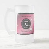 Elegant 52. Star Ruby Wedding Jubiläum Mattglas Bierglas (Links)