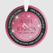 Elegant 52. Star Ruby Wedding Jubiläum Ornament (Vorderseite)