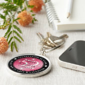 Elegant 52. Star Ruby Wedding Jubiläum Schlüsselanhänger (Seite)