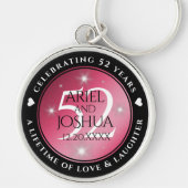 Elegant 52. Star Ruby Wedding Jubiläum Schlüsselanhänger (Vorne)