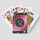 Elegant 52. Star Ruby Wedding Jubiläum Spielkarten (Rückseite)
