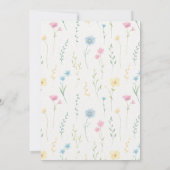 Elegant 53. Geburtstag Einladungen Floral Boho Chi (Rückseite)