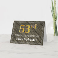 Elegant 53. Geburtstag: Imitate Holz, Imitate Gold