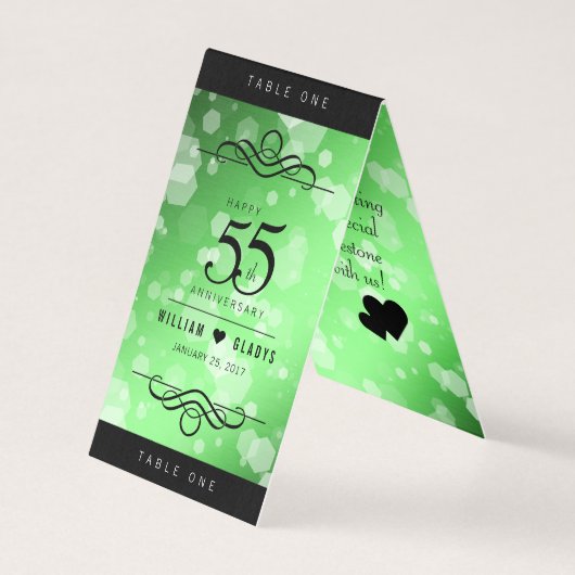 Elegant 55. Emerald Wedding Jubiläum (Vorderseite)