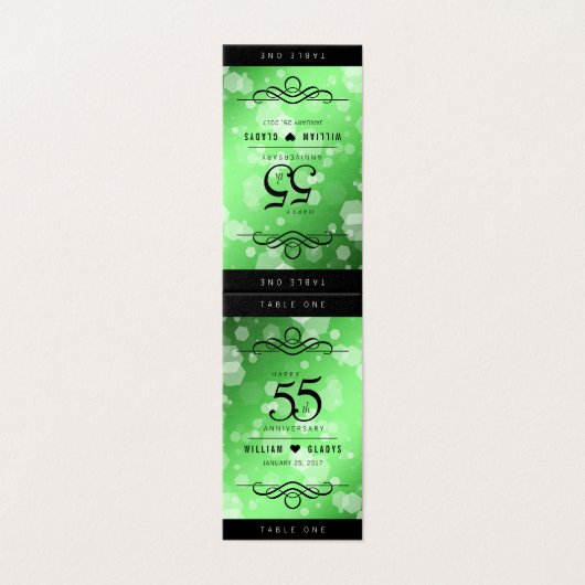 Elegant 55. Emerald Wedding Jubiläum (Außenseite Aufgefaltet)