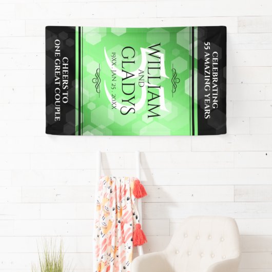 Elegant 55. Emerald Wedding Jubiläum Banner (Insitu)