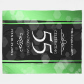 Elegant 55. Emerald Wedding Jubiläum Fleecedecke (Vorderseite (Horizontal))